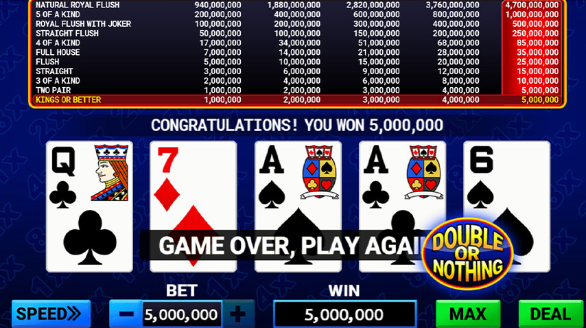 free jokers wild video poker