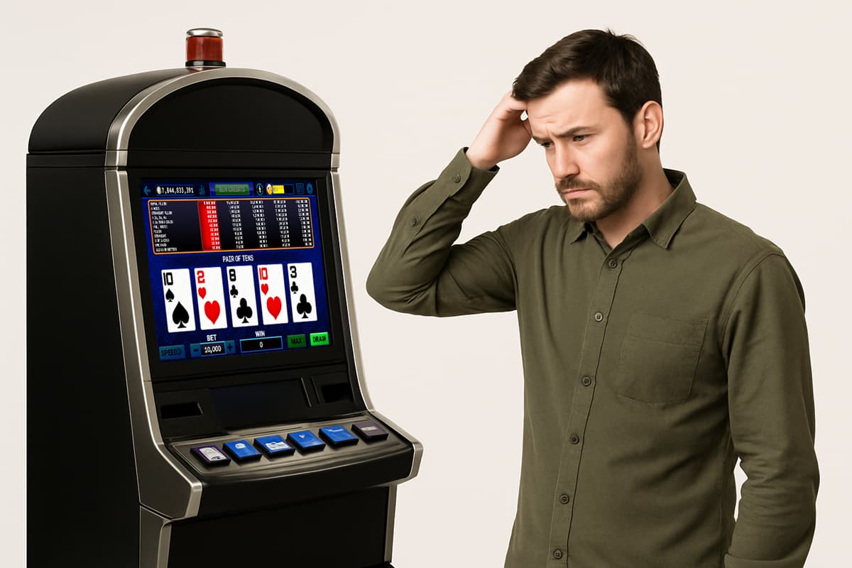 a man is trying to understand what is Jacks or Better