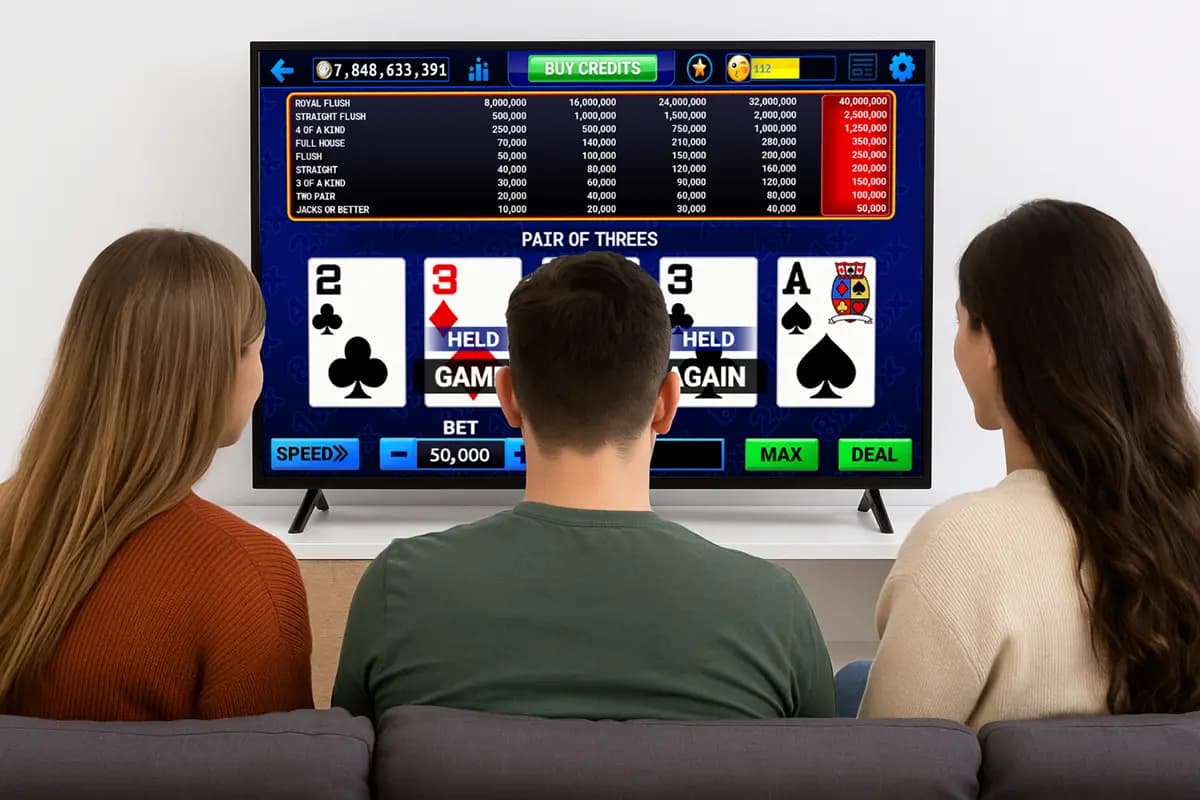 friends play Jacks or Better online
